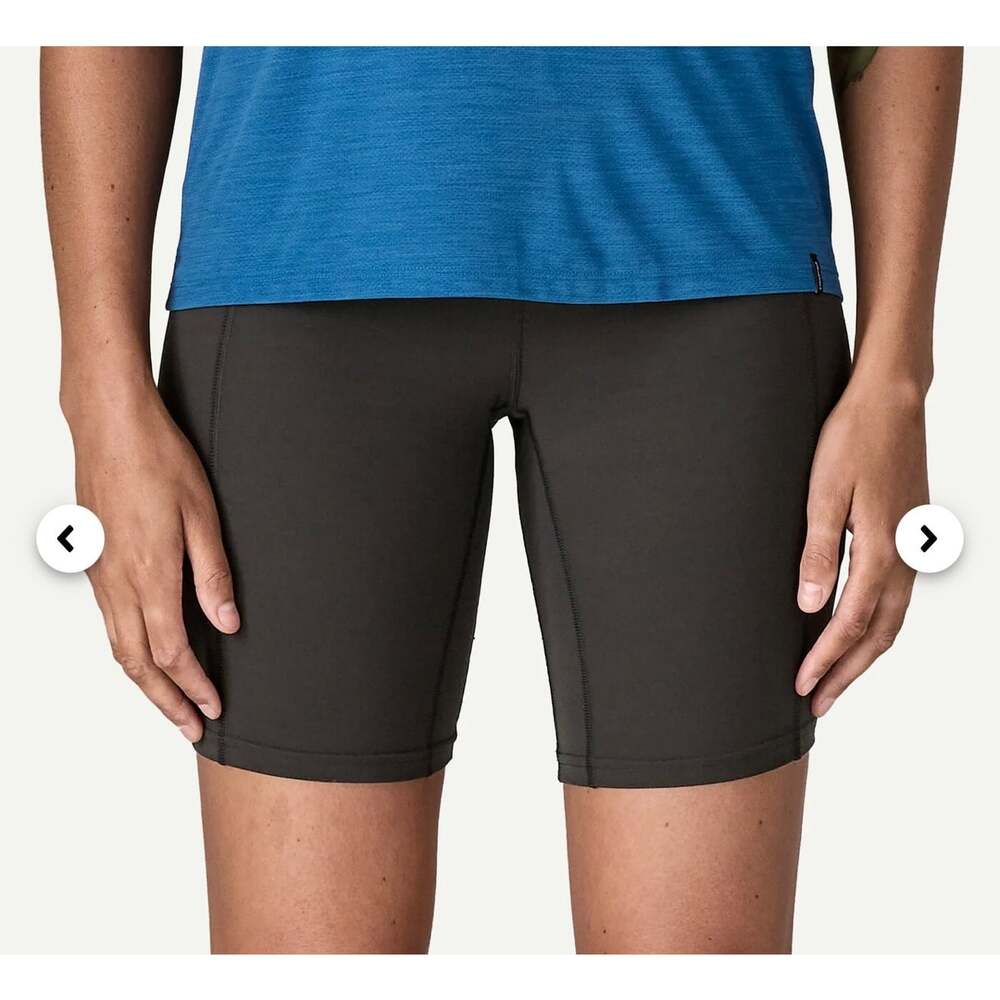 Patagonia Women’s Maipo 8” Shorts Black Size Large High Rise Pockets EUC